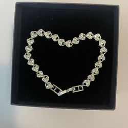 Heart-Shaped Diamond Bracelet