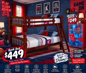Twin Over Full Wood Bunk Bed