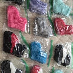 Baby Socks Hand Knitting  Foot Warmers Size  0  -9month 