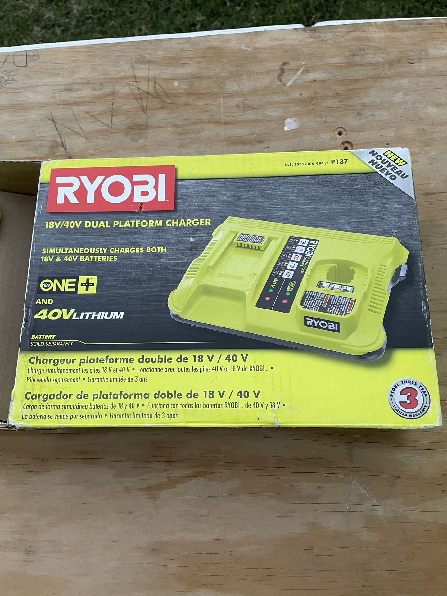 Ryobi New 40v / 18v Charger 