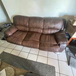 Used Leather Sofa Bed Couch FREE
