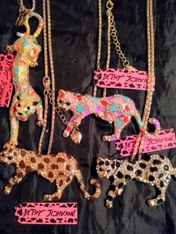 Betsey Johnson Leopard Pendants