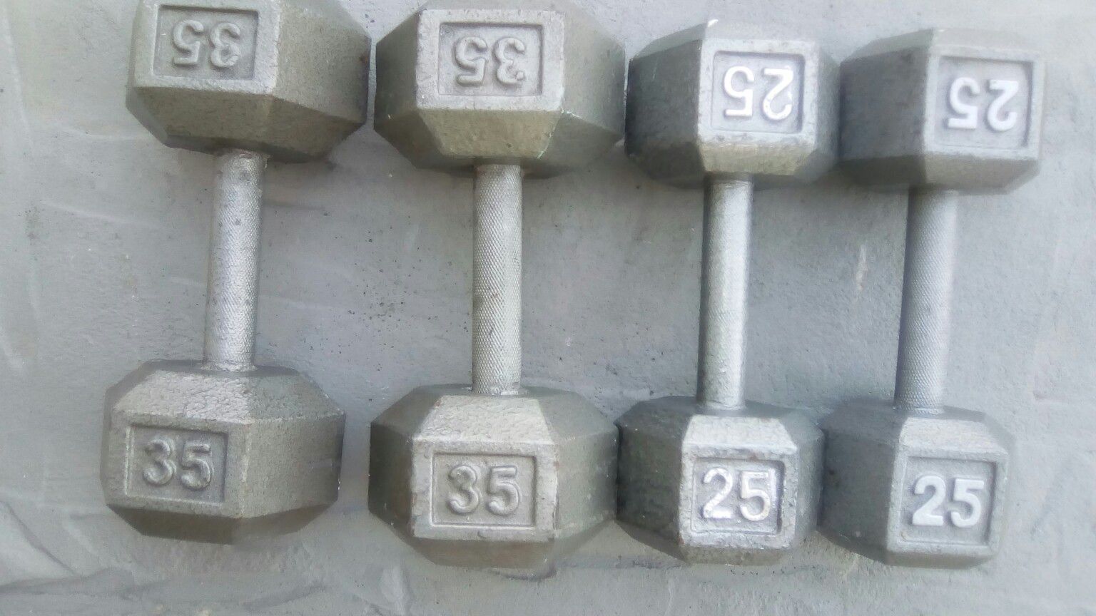 Set of 25s and 35s Exercise Weights