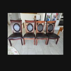 4 Leather Chairs