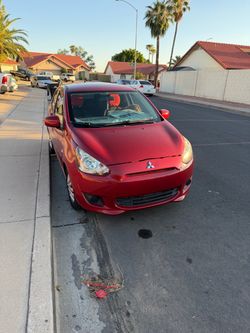 2015 Mitsubishi Mirage 3 cylinder  red
