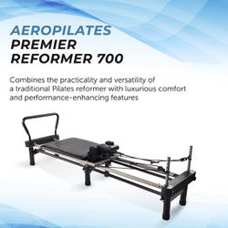 Aero Pilates Premier 700 Foldable Reformer Machine with Cardio Rebounder