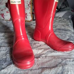 Red Original  Gloss Short 'Hunter' Boots