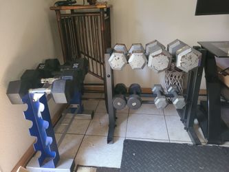 Dumbbells and racks