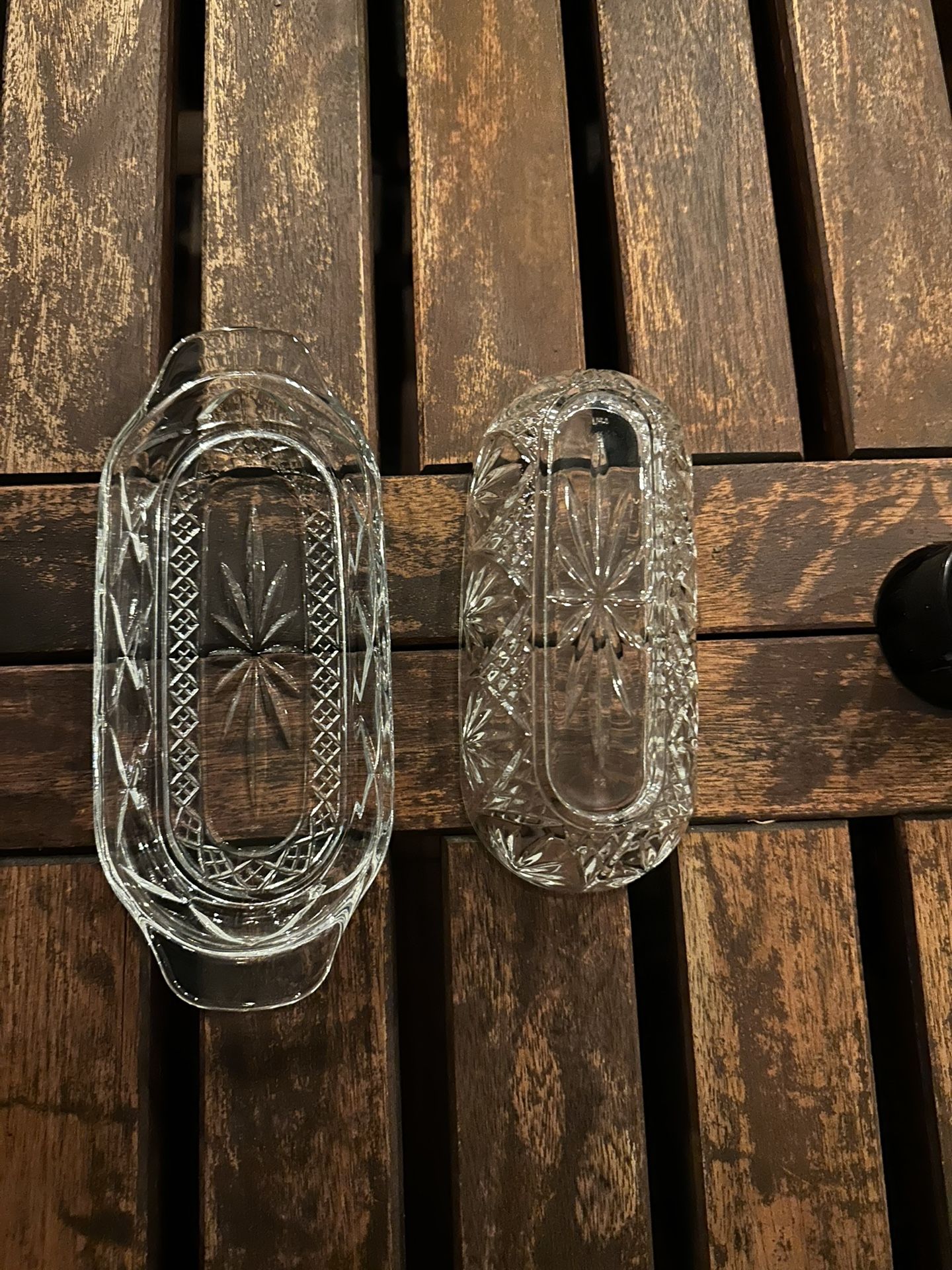 Antique Clear Butter Dish by CRISTAL D'ARQUES - DURAND