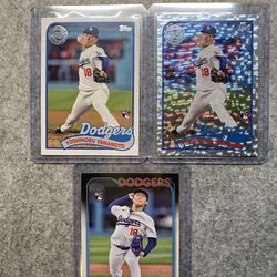 Yoshinobu Yamamoto Rookie Card Lot