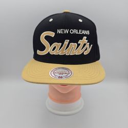 Mitchell &Ness Vintage Collection New Orleans Saints Adjustable SnapbackHat