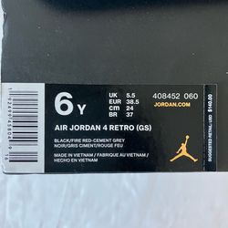 Air Jordan 4 Retro (GS) 6Y