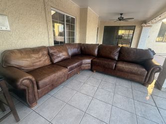 Thomasville Leather Sectional Couch