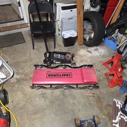 Craftsman Three ton jack and creeper
