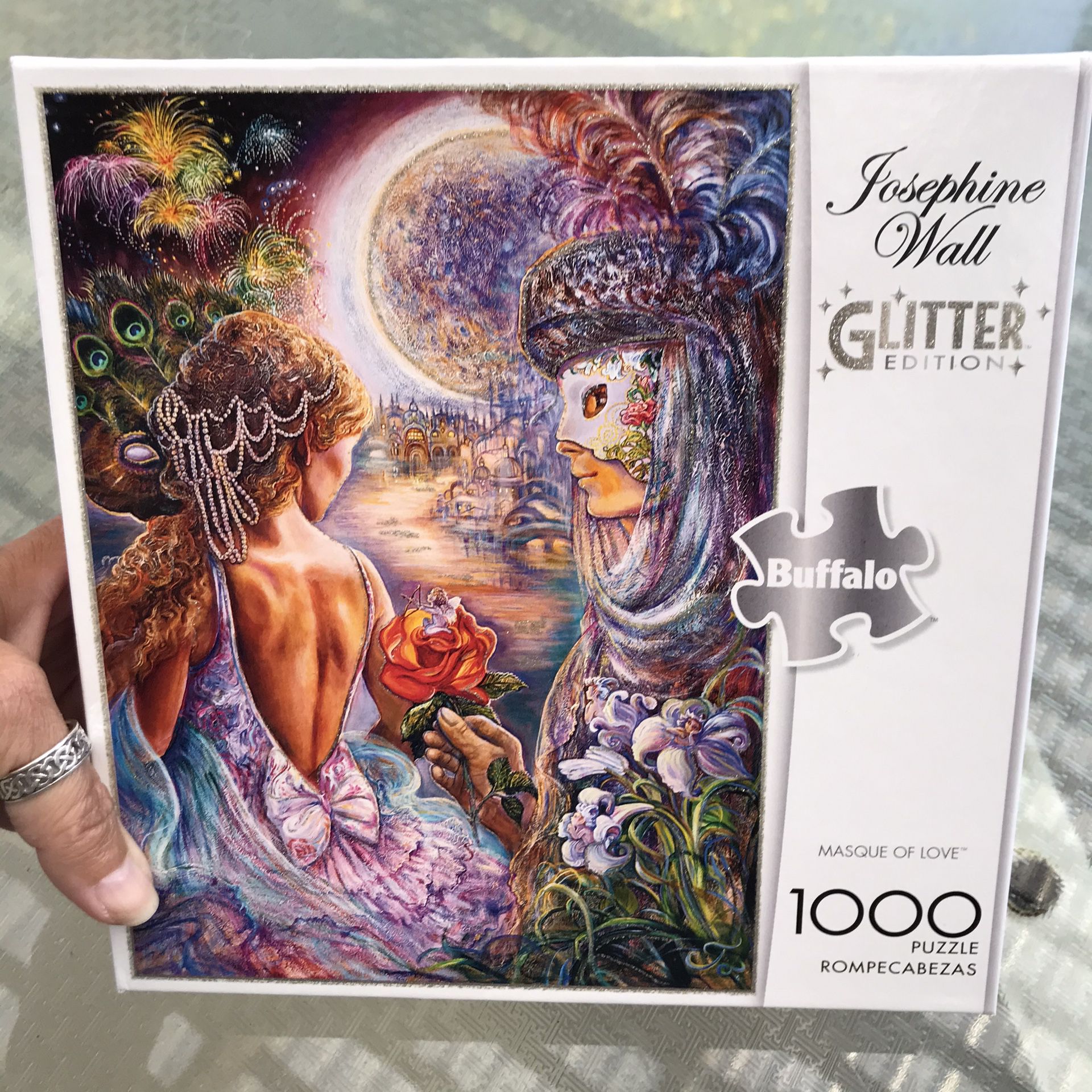 NEW!!! 1000 Piece Puzzle GLITTER “MASQUE OF LOVE”