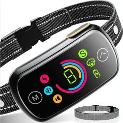 Dog Bark Collar 2 in 1 Separate & Multiple Customized Beep Vibration Shock Mode Smart Bark Collars Rechargeable Anti Barking Training Collar Large Med