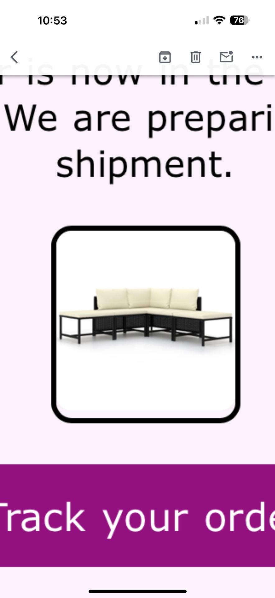 VidaXl Rattan couch