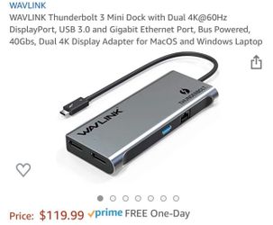 DVI Port -Dual Monitor 4K Adapter for MacOS & PC