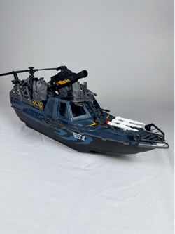 Armored Toy Patrol Boat with Helicopter