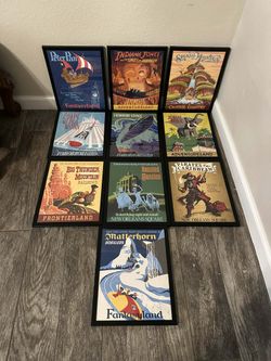 Disney ride posters with frames