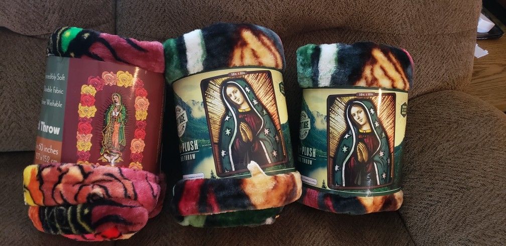 Blessed Virgin Mary Plush Blanket 