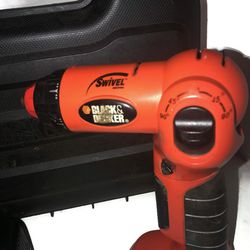Black and Decker Swivel XD1200 12V DC Cordless Drill Case/ Charger