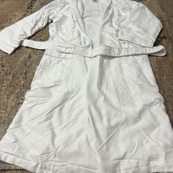 NEW Jennifer Adams Luxury Robe White Adult Size medium unisex