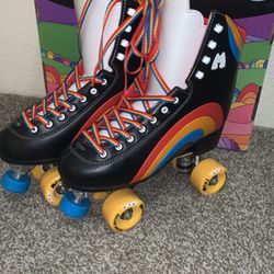 Women’s Size 9 Moxi Rollerskates: Rainbow Rider