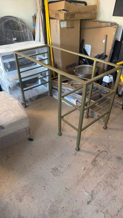 Gold And Glass Desk 