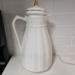 White Insulated Thermal Coffee Pot / Arabic Coffee Dallah – Like New