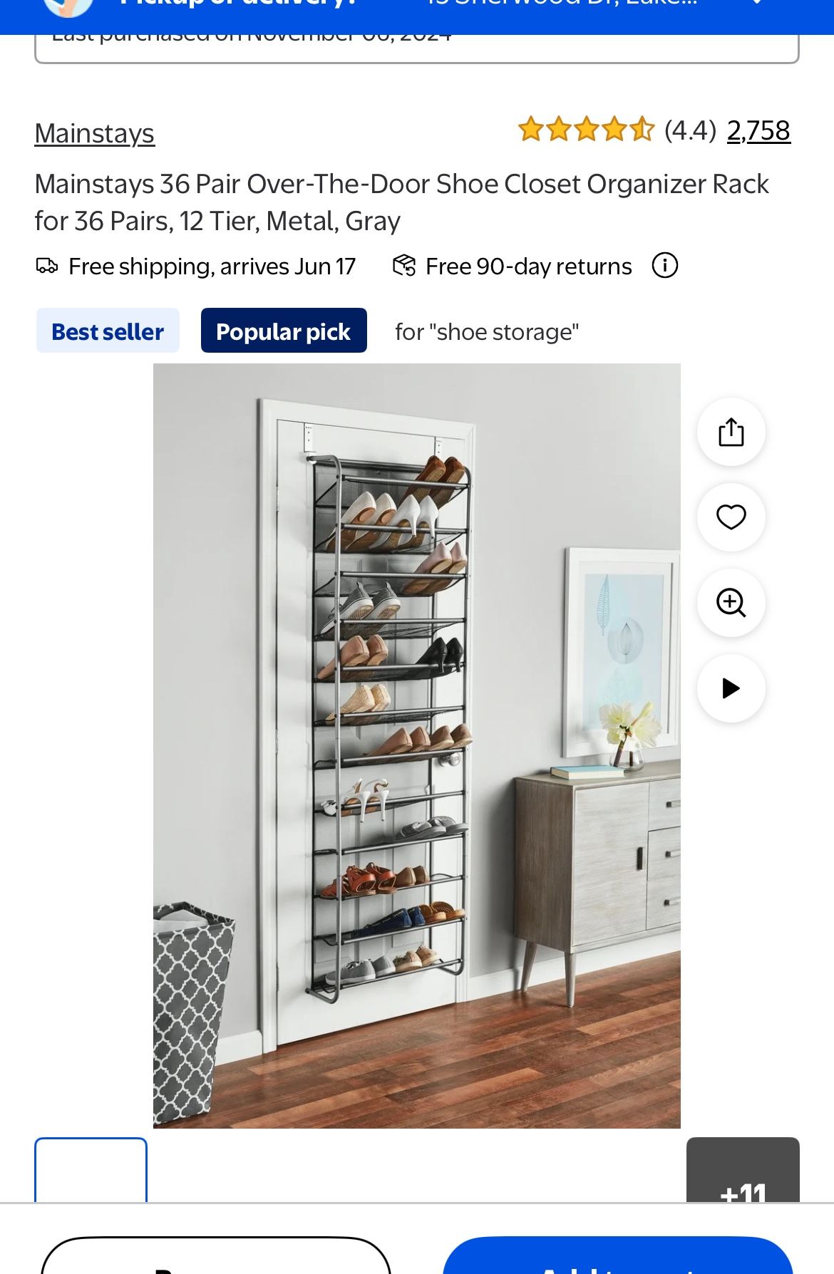 Over The Door Shoe Rack 