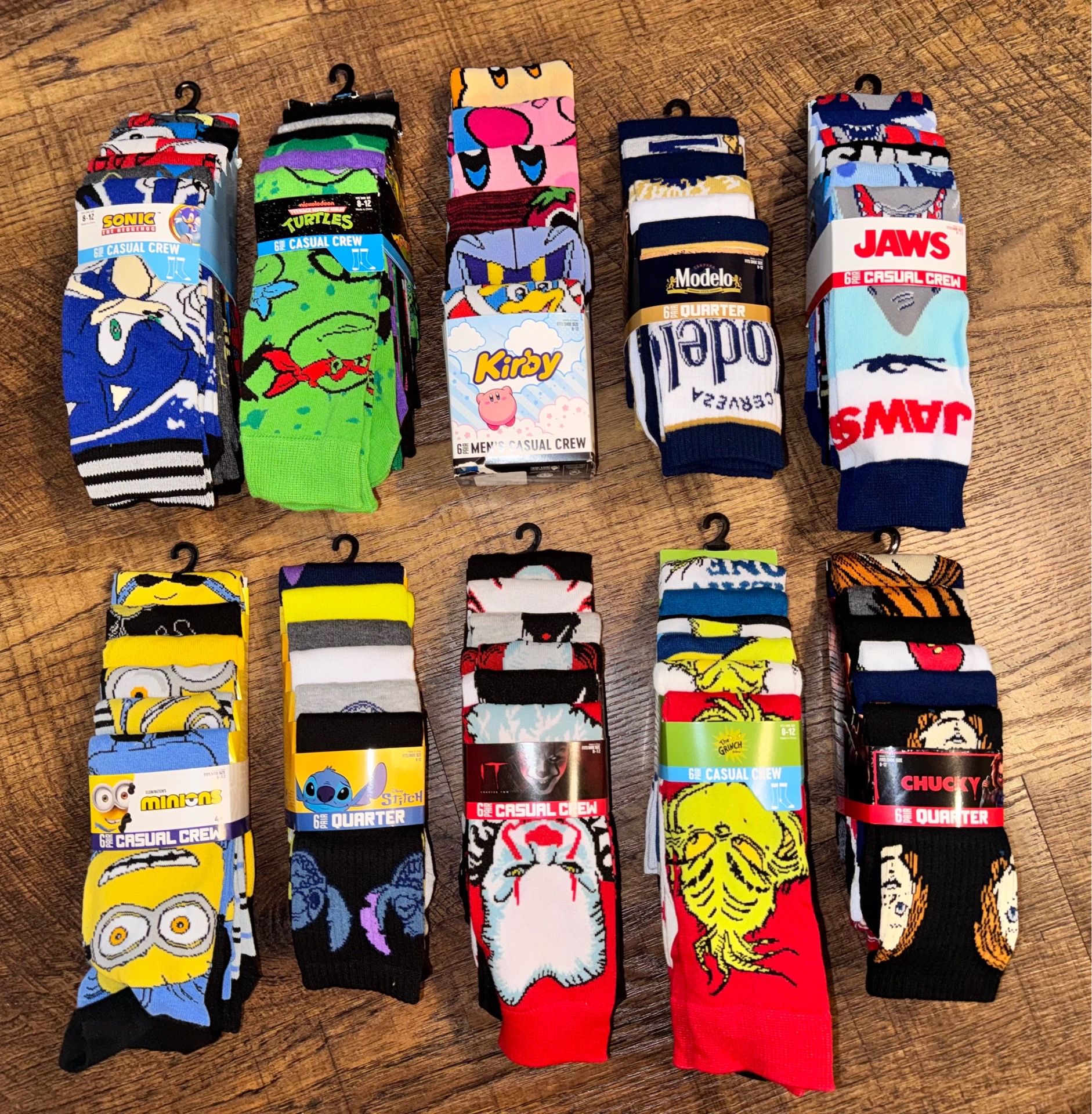 Theme socks 6pk
