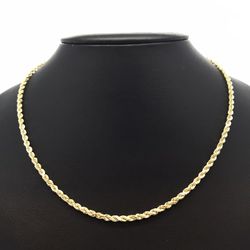 Gold Chain Rope 14K Solid New