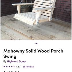 Solid Wood Porch Swing 