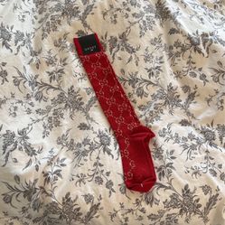 Gucci Red Socks Women Glitter
