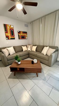 Brown Sleeper Sectional