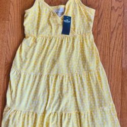 Yellow Flower Spaghetti Strap Hollister Dress