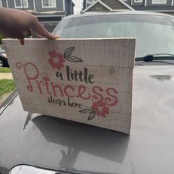 Wooden Princess Wall Art