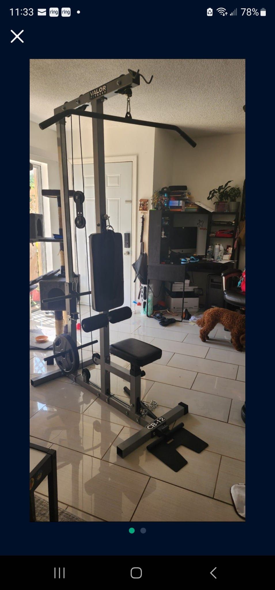 Valor Fitness CB-12 Lat Pull Down Cable Machine