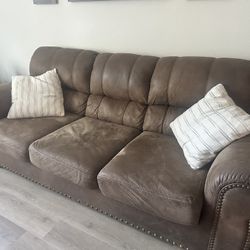 Brown Sofa And Loveseat