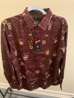Dress Up Button Up Shirt Red Pavini