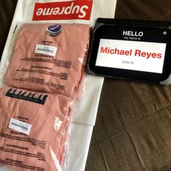 Supreme FW18 Fall Winter Bottle Cap Tee Shirt/ 1994 Long sleeve Shirt Terra Cotta Sz L Large