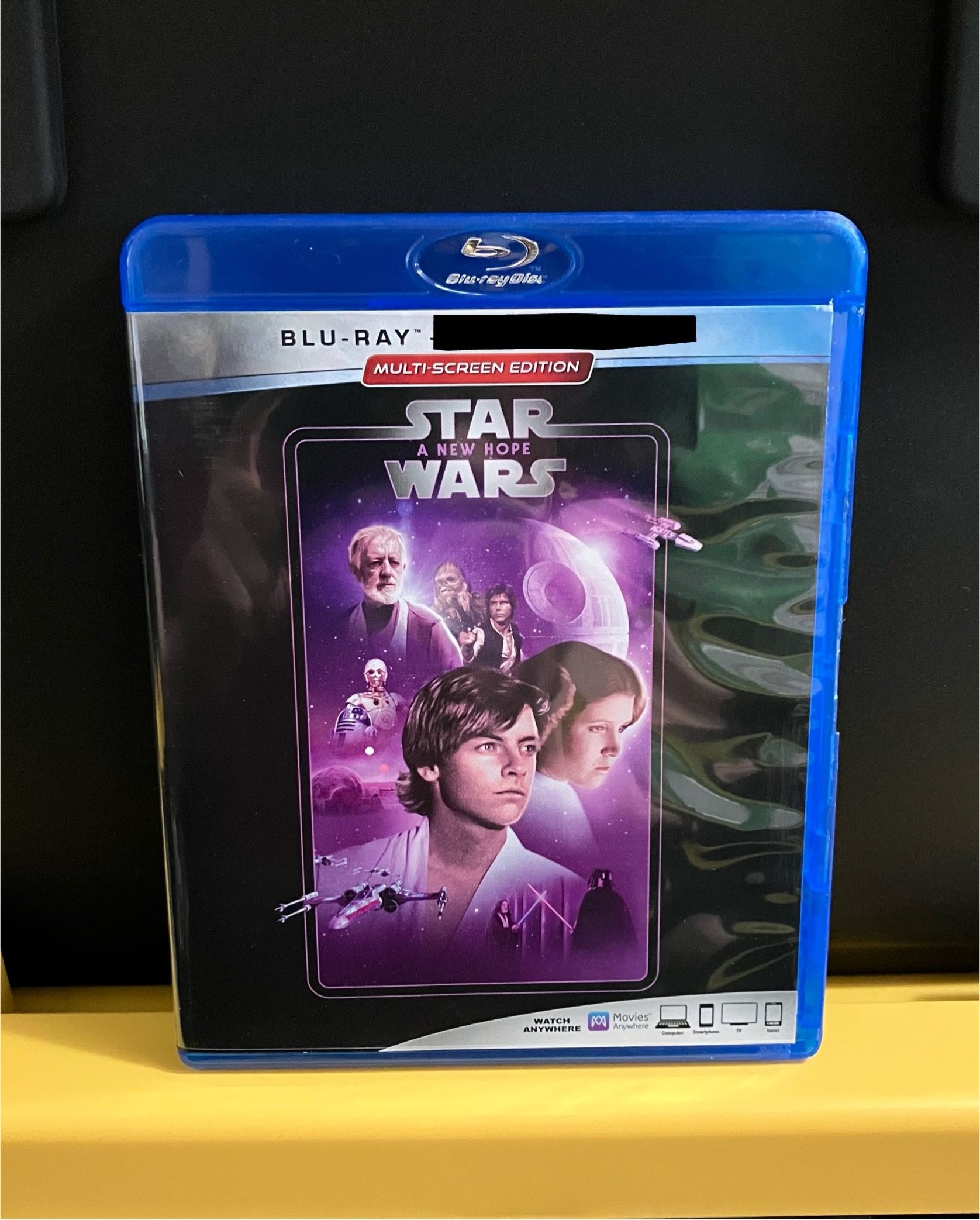 Star Wars A New Hope Blu-ray Movie Disc + Case Blu Ray One 1 Original First