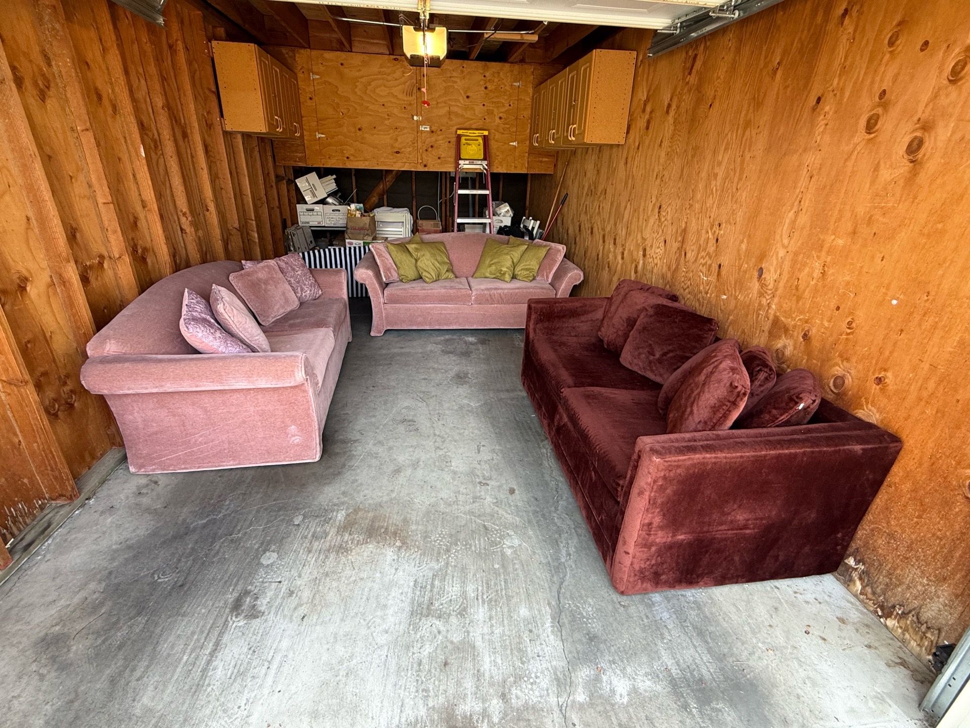 3 couches for sale - two have pull out beds