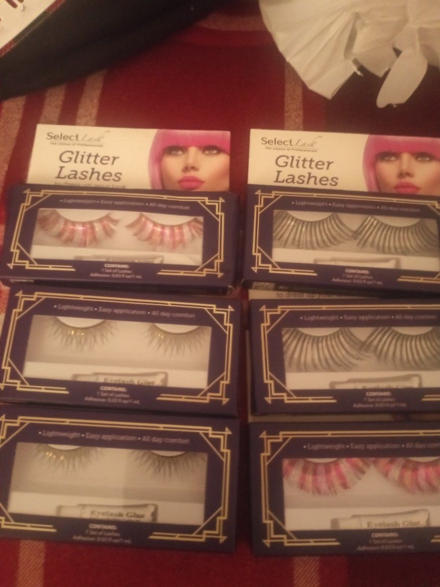 glitter lashes 