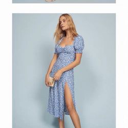 Floral blue dress Size S