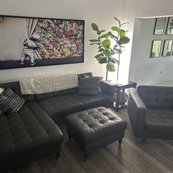 Grey Sofa And Arm Chair 