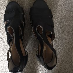 Adrienne Vittadini Cork Wedge Heel Sandals