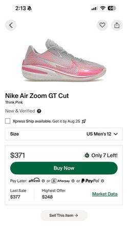 Nike Basketball  GT Cut “Think Pink” Size 12