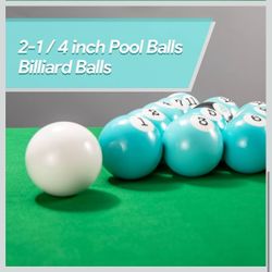 Pool Balls 2-1/4"Billiard Balls Set Suitable for Players of All Levels
